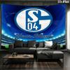 FC Schalke 04 Custom Name Wall Tapestry Aesthetic Wall Hanging Printed Fabric Blanket Decorative Tapestries for Bedroom Living Room Home Decor