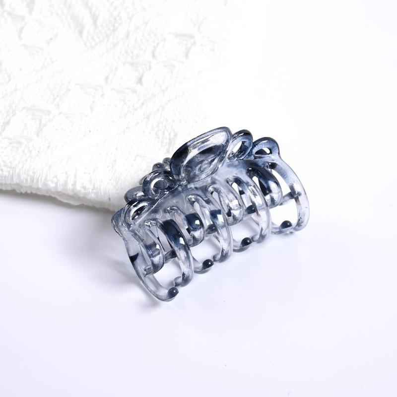 Transparent Nail Clip for Hair, Double Row of Teeth, Medium Size, With Spring Closure