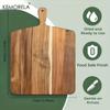 1/2 STÜCK Akazienholz Schneidebrett - für Fleisch, Gemüse, ungiftiger Metzgerblock Serviertablett, für Küchen-, Restaurant- & Heimgebrauch