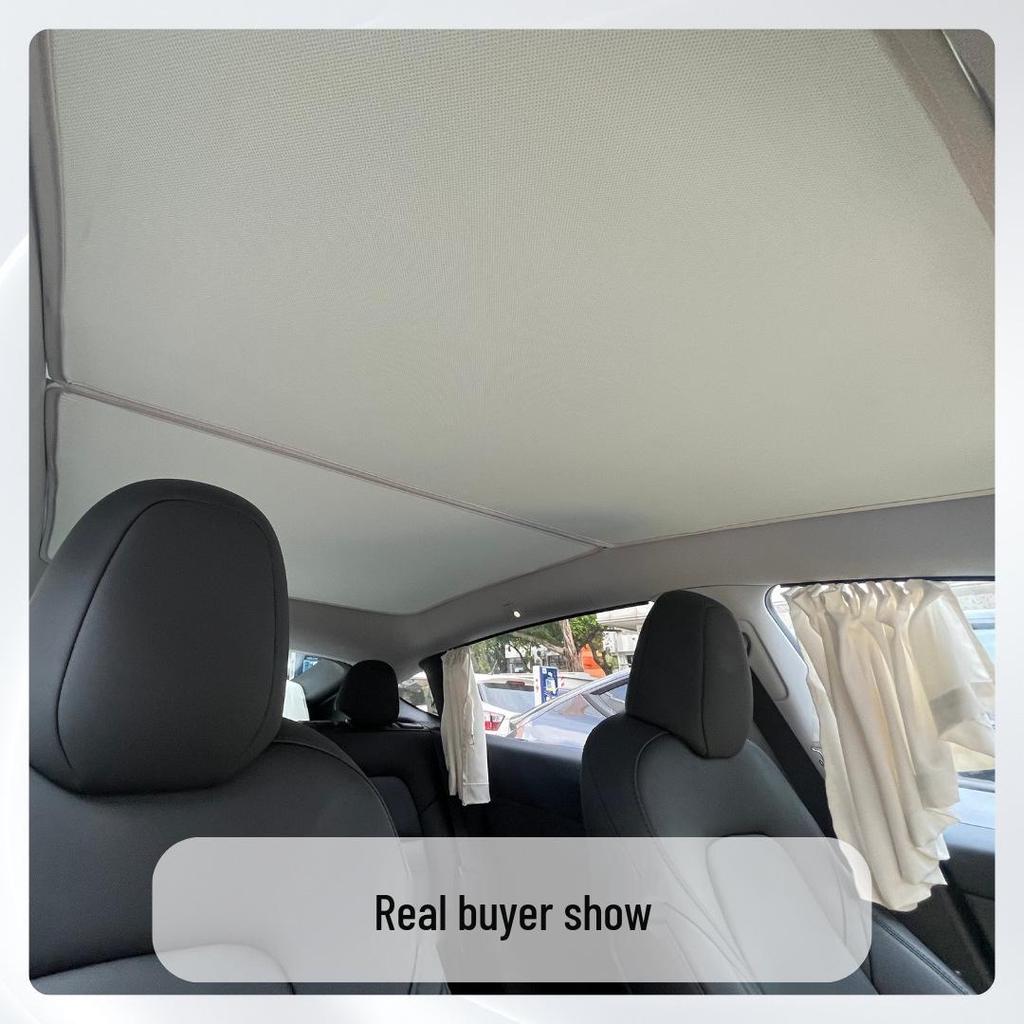 Magnetic Sunshade for Tesla Model 3 Roof: Heat Insulation & Skylight Protection