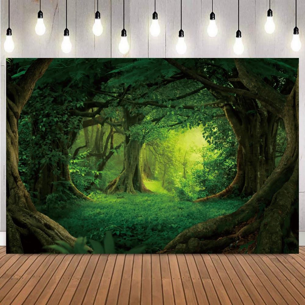 Dreamy Arch Forest Scene Photography Background Magical Mushroom House Fairy Path Home Decor Baby Shower Portrait Photo Backdrop7