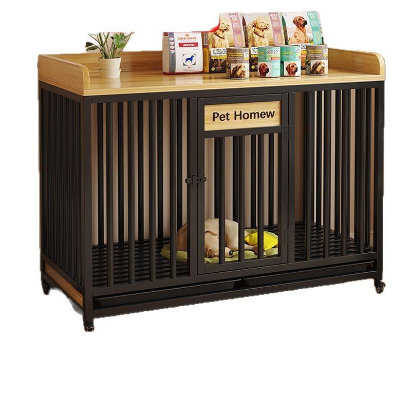 Indoor Large Dog Kennel with Toilet Separation, Thickened Bedroom Pet Cage
