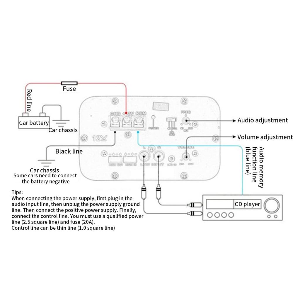 Car Subwoofer, 12V 600W Car Subwoofer, Car Bass Speaker, High-Power Audio Modification Amplifier
