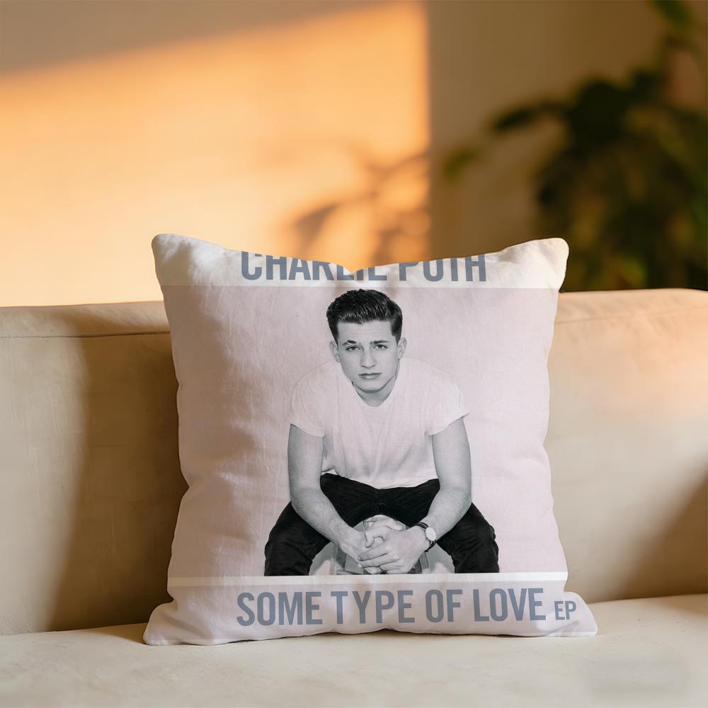 Charlie Puth Album Cushion Cover Cozy Velvet Throw PillowSoft Warm Cushion For Sofa  Bed