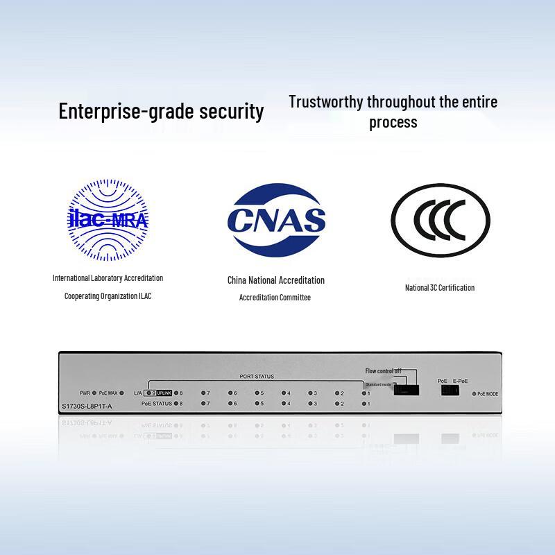 Huawei S1730S-L8P1T-A 8-Port Gigabit PoE+ Desktop Switch