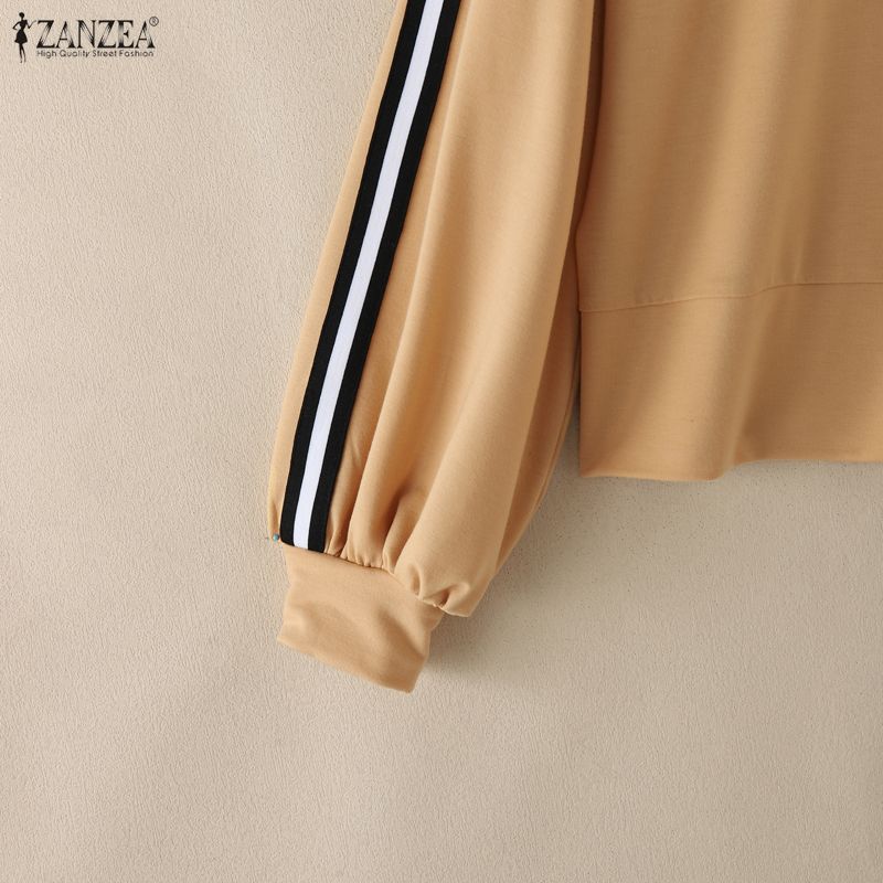 ZANZEA Women Casual Stand Collar Long Sleeve Blouse
