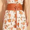 Women's Versatile and Fashionable Adjustable Leather Waist Seal for Women's Texture Wide Streamer Waist Seal for Women
