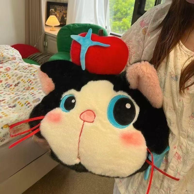 Black Cat Plush Pillow Cartoon Soft Toy Gift For Home Decor And Kids