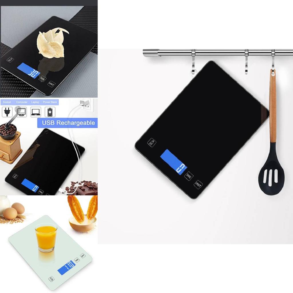 Modern Usb Glass Food Scale With High Accuracy Measurement For Home Baking And Cooking Needs