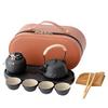 Light luxury simple beam pot travel tea set high value portable tea separation activity creative souvenir