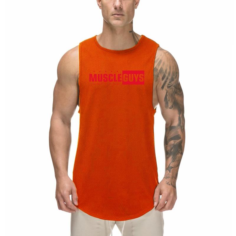 Do The Work  Muscleguys Summer New Brand Gym Sports Quick-drying Bodybuilding Fitness Mesh Fashion Breathable Cool Sleeveless Shirt