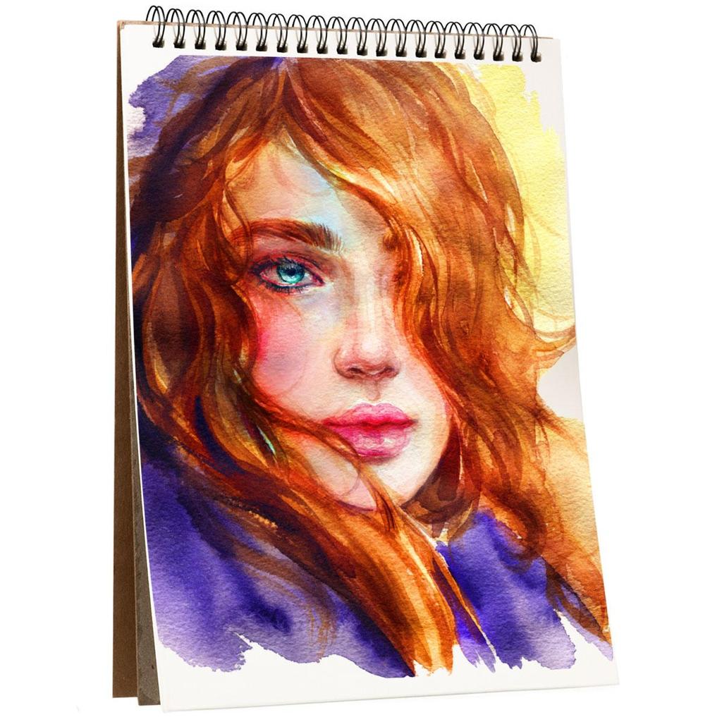 Carta per Pittura ad Acquerello Disegno Scarabocchio A5+, 30 fogli