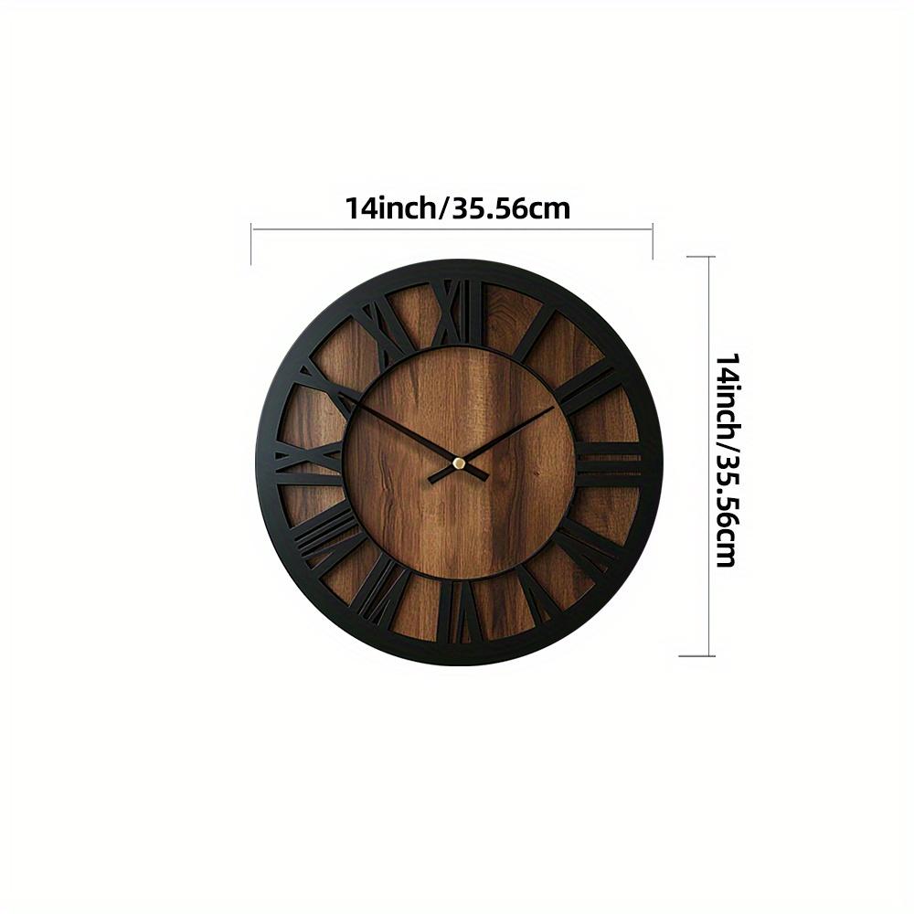 Vintage Wooden Wall Clock | Silent & Decorative | 3 Sizes Available | Perfect for Living Room & Office