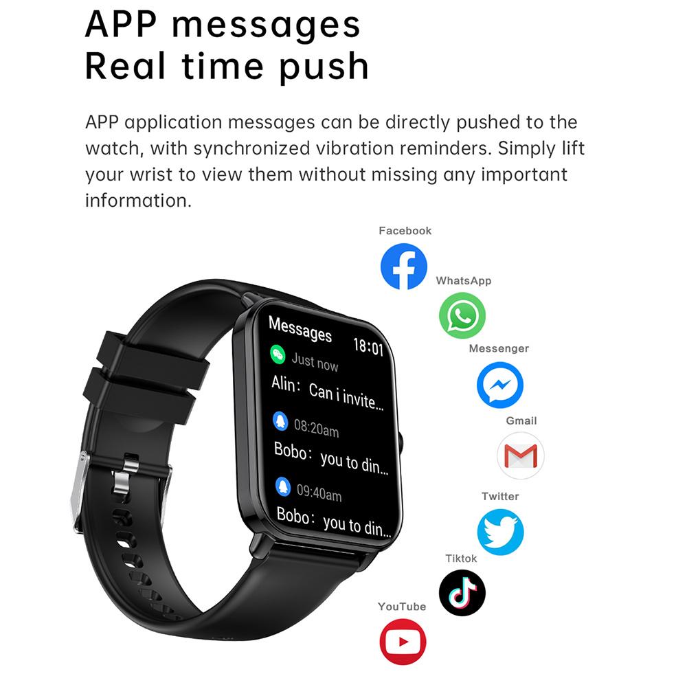 NY39 1,83-Zoll Smartwatch Bluetooth-kompatibles Anrufen Schlaf Herzfrequenz Gesundheitsüberwachung Wasserdicht Sportuhr