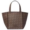 Jordi Brand Logo Print Coated Canvas Tote Bag Tote Bag Shopping Bag Handbag Small Women Brown