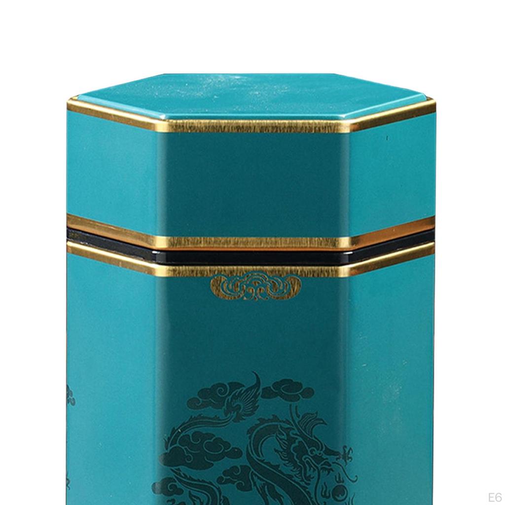 2 Pack Loose Tea Canisters Chinese Styles Food Storage Jars Vintage Iron Kitchen