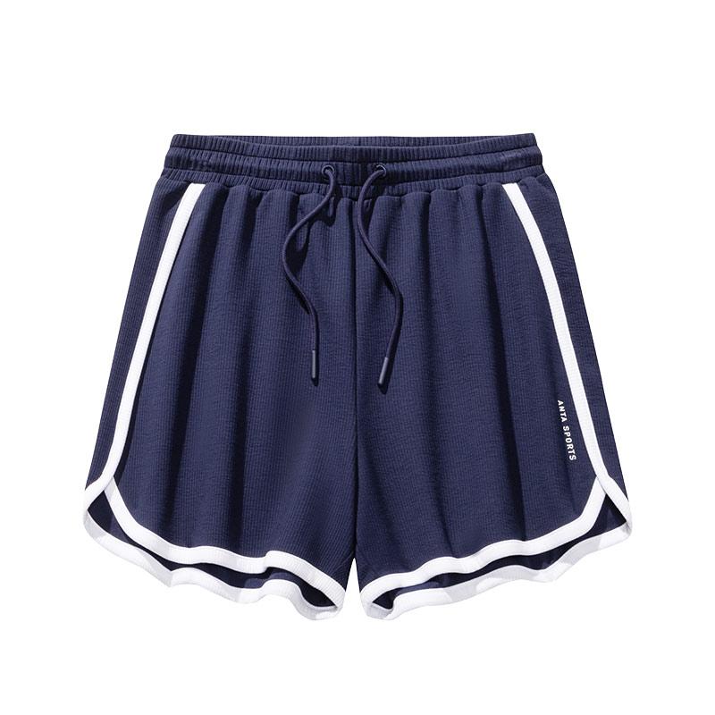Anta Comfortable Simple Lace-Up Mid-Waist Loose Sports Casual Shorts Women shorts Maya-Blue 962528302-2
