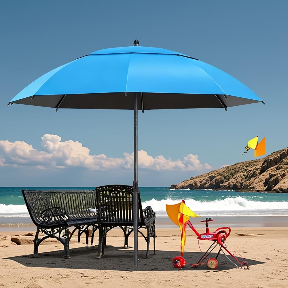 Thickened UV-Proof Folding Sun Umbrella - Lightweight Manual Open/Close Design, Suitable for Camping, Beach, and Fishing
