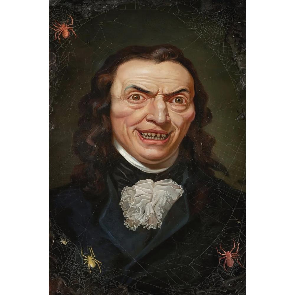 Dark Vintage Witch Halloween Posters Haunted House Pumpkin Girl Creepy Mansion Canvas Painting Wall Art Pictures Home Room Decor