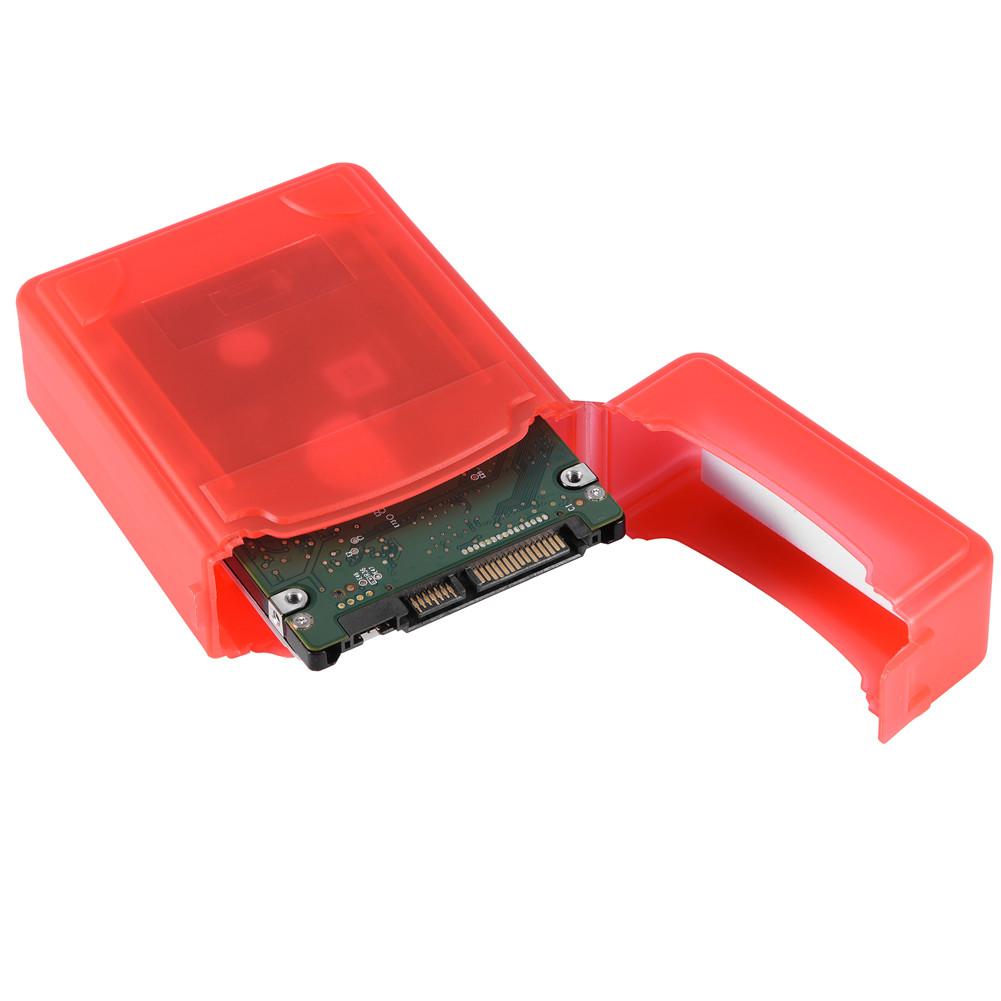 2.5 Inch HDD   SSD Protective Shockproof Case Storage Box Anti Static Label Enclosure Red (Not Inclube Hard Disk)