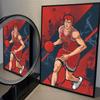 1PC Anime Slam Dunk Poster Film Vintage Japan Poster Self-adhesive Art Waterproof Paper Sticker Coffee House Bar Room Wall Decor