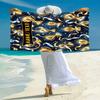 1PC Custom Name Golden Trophy Celebration Beach Towel Highly Absorbent And Sand-Resistant Towel for Swimming, Pool, Yoga, And Travel Lightweight