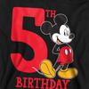 Disney Childrens/Kids Mickey Mouse Heather 5th Birthday Hoodie