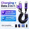 Data Transfer Digital Display Cord 100W Fast Charging Charging Line  Laptop Charging