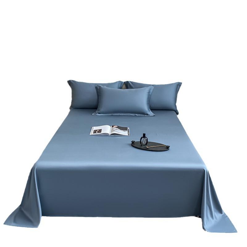 Nové bavlněné prostěradlo s hustotou 100 vláken, jednobarevné, s vysokým počtem vláken, husté, celobavlněné, lehce luxusní prostěradlo, studentská kolej, jednolůžkové, dvoulůžkové, sada