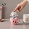 Car Aromatherapy Air Freshener Cup Shaking Head Dog Ornament Resin Teddy Schnauzer Dashboard Cute Puppy Interior Decor Decor Heat Resistant