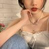 Feeling shell love necklace female niche design versatile girlfriend bow collarbone chain niche neck chain exquisite