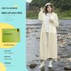 Reusable Full-Length Women's Raincoat for Outdoor Use
