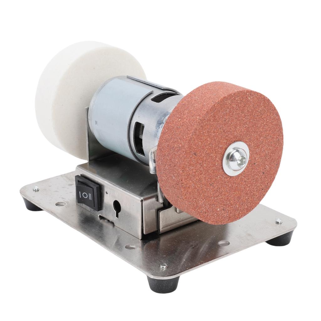 Mini Bench Grinder with 2 Wheels Electric Multi Purpose Grinding Machine for Metal Wood Cutter Making Jewelry Buffing