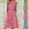 Fashion Summer Spring Sleeveless V-Neck Casual Dresses