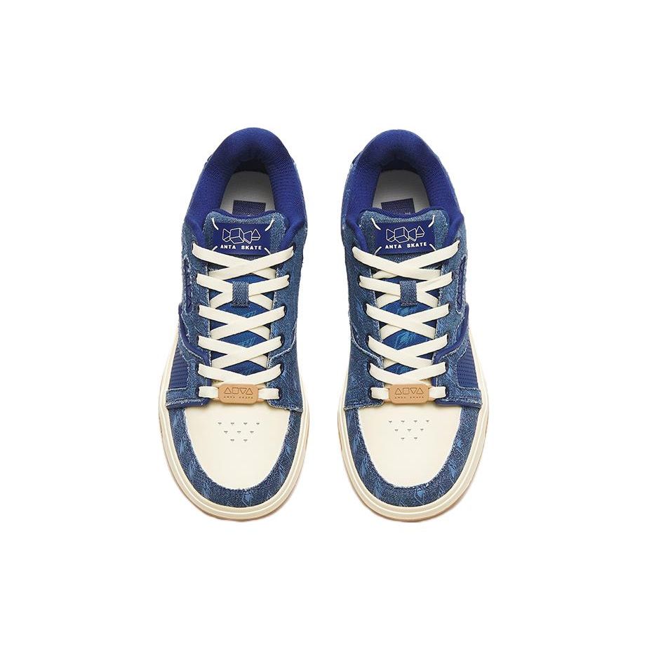 Anta Lifestyle Series Non-Slip Wear-Resistant Low-Top Skate Shoes Women Sneakers Blue 122248025-3