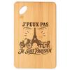 Cutting Board I Can't I'm Parisian I Can't Minimalist | Bamboo Engraved Aperitif Board 30 × 20 Cm | Kitchen Barbecue
