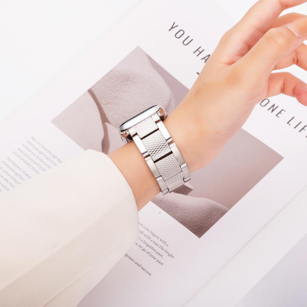 3-Bead Watch Strap for Apple Watch Series 10 Ultra 9 8 7 SE 6 5 4 3 2 1 46mm 49mm 45mm 44mm 42mm Stainless Steel Wrist Band