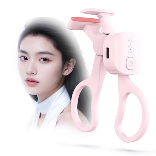Monons Hot Eyelash Curler, Clamp Type, USB Rechargeable, Clamp Type, Eyelash Curler, Hot Curler for Eyelashes, Face Care, Three Temperature Settings,