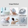 Long Handle Silicone Bath Brush Soft Exfoliating Bristles Easy Reach Back Hanging Hole for Home Bathroom Shower Skin Care