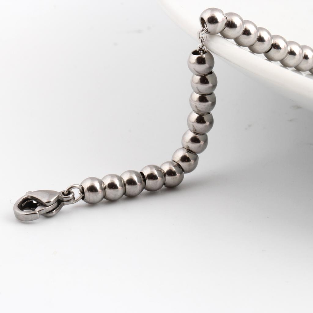 Stainless Steel Snake Chain Bead Bracelet Titanium Steel Bracelet 3.0mm Engraved Buckle Soft Bracelet