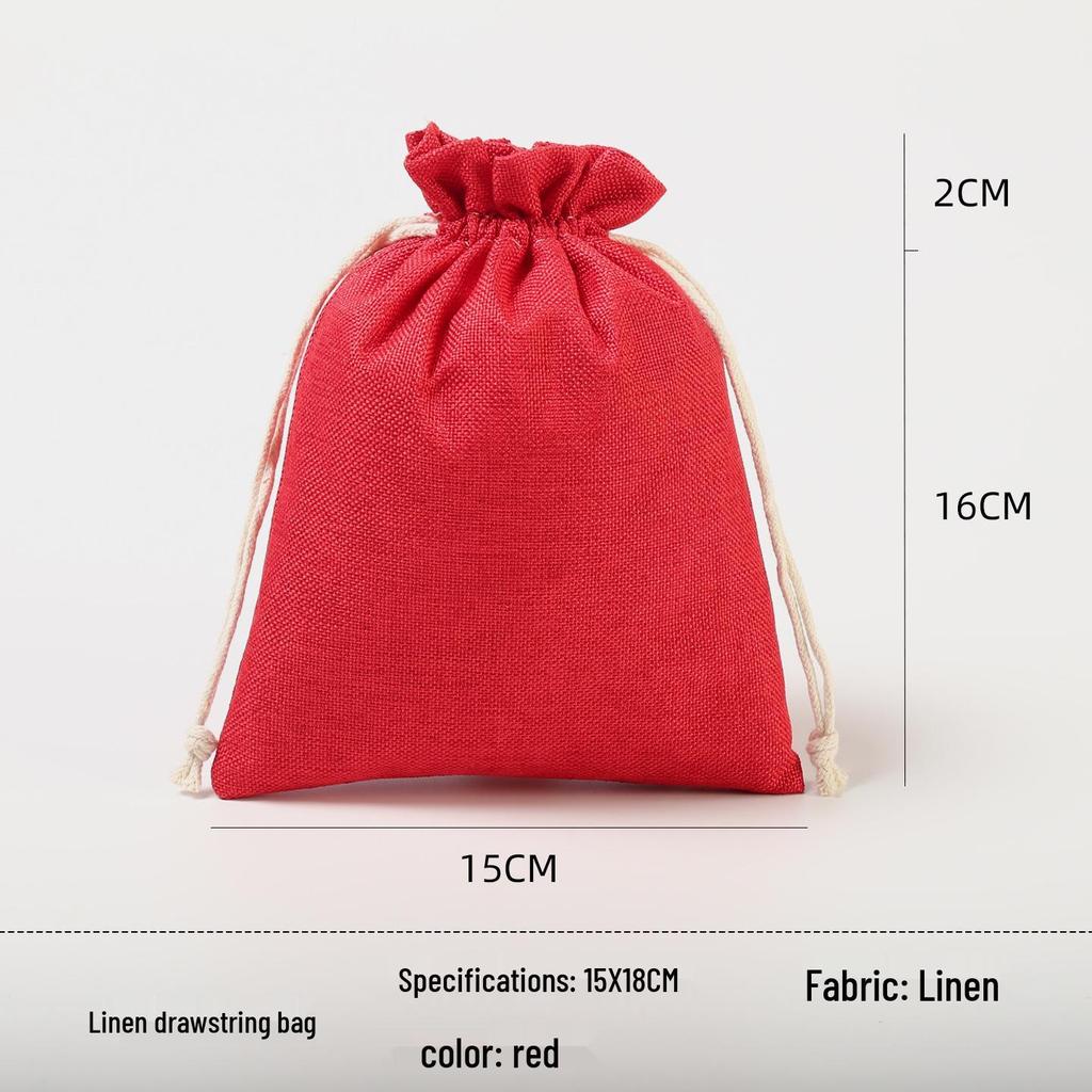 Custom Drawstring Wenwan, Cotton, Linen, or Rice Bag