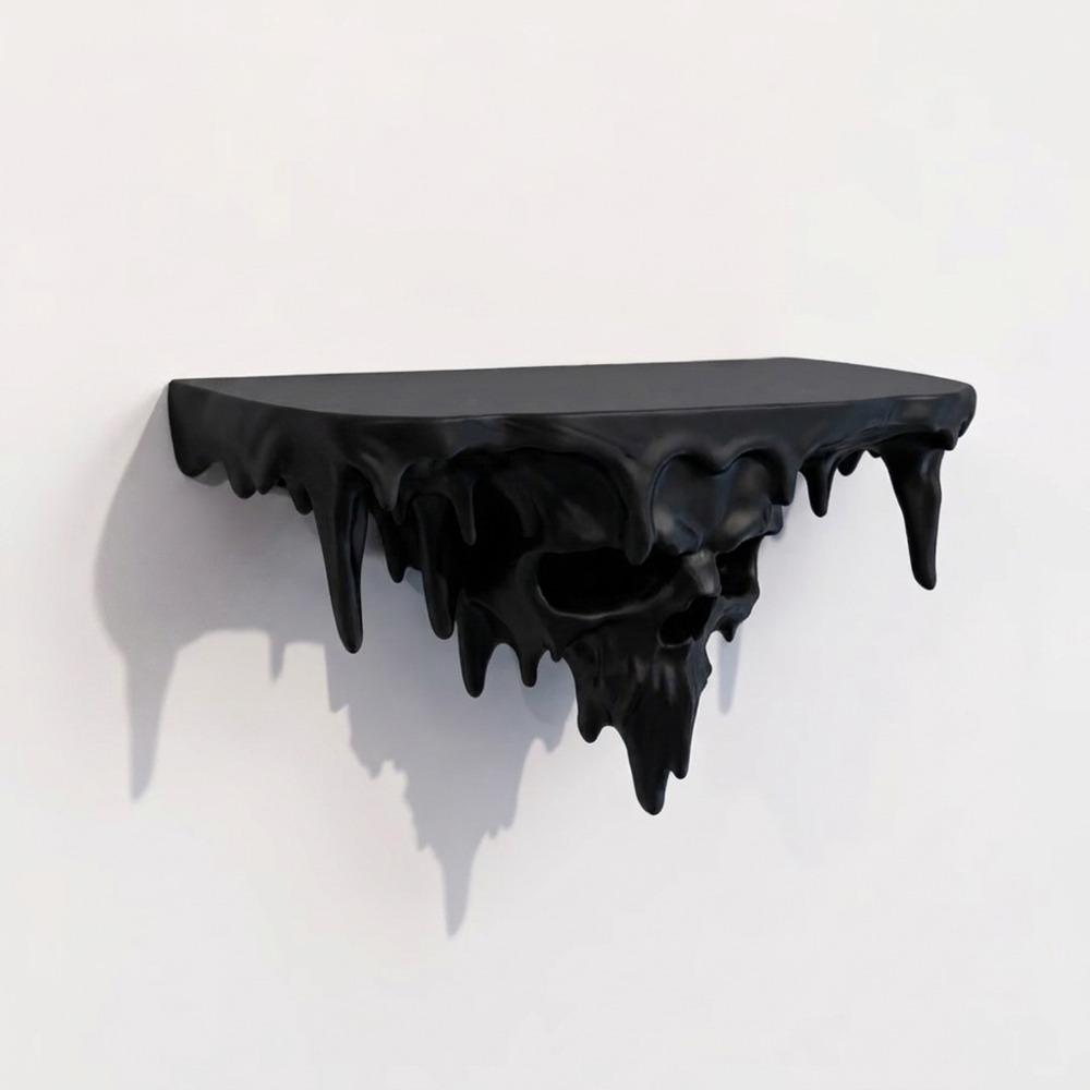 3D Printed Icicle Skull Melting Wall Shelf Plastic Wall Storage Rack Storage Shelf