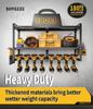 Power Tool Organizer & Storage Wall Mount - Heavy Duty Metal 8 Drill Holder, 3 Layer Premium Garage Utility Power Tool Rack
