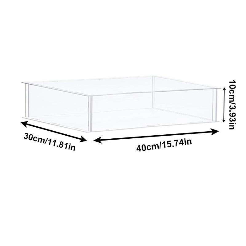 1 stk klar akryl utstillingsboks Benkeboks arrangør stativ Støvtett beskyttelse utstillingsmonter displayboks
