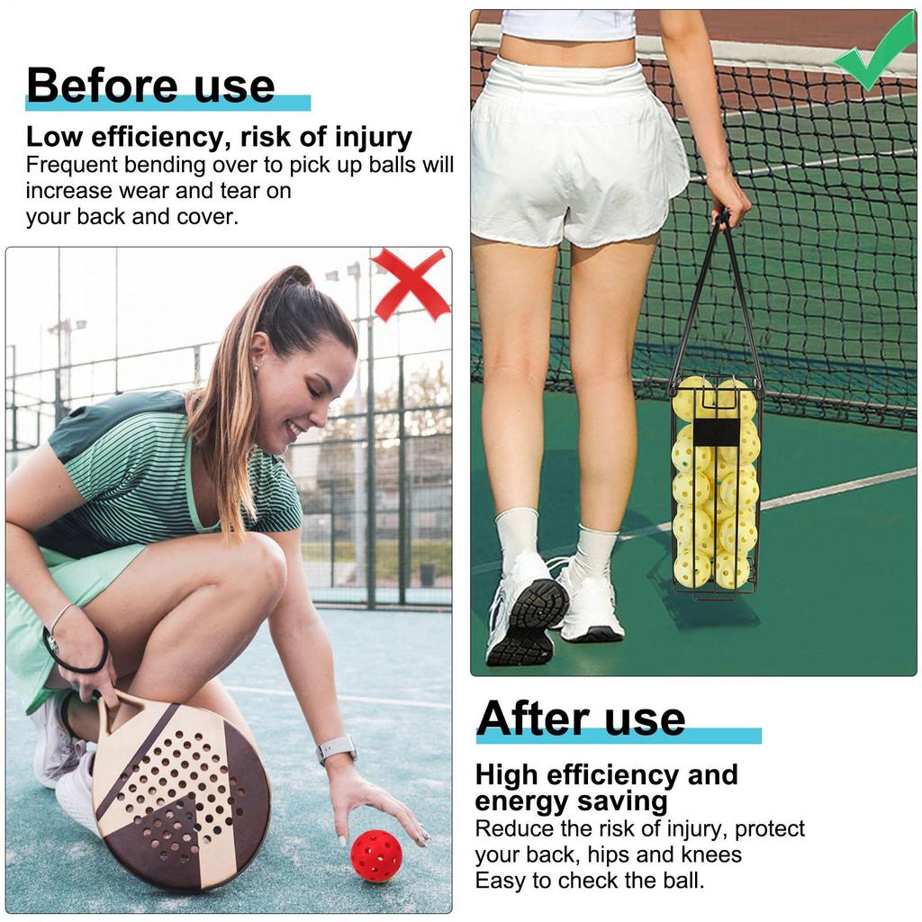 1pc Portable tennis ball picker professional fast downward pressure tennis ball picking basket convenient ball picking artifact