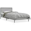 Bed Frame Gray Sonoma 90x200 cm Particleboard and Metal