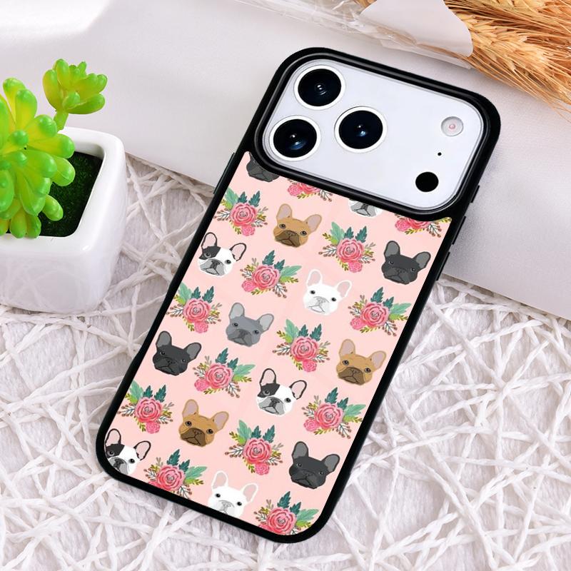 Cartoon Französische Bulldogge Handyhülle für iPhone 17 Air 16 15 11 12 14 13 Pro Max Stoßfeste Hülle