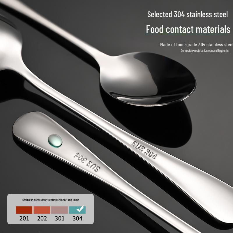 Korean Long Handle Stainless Steel Dinner Spoon