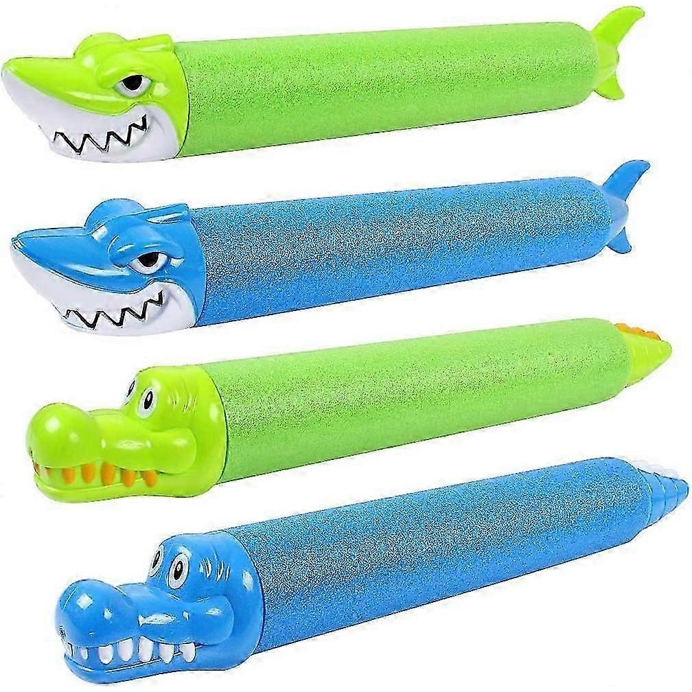 Confezione da 4 Pistole ad Acqua, Pistole ad Acqua Super Sommergibili a Forma di Squalo, Attività Estive con Pistole ad Acqua per Bambini, Giocattoli per Battaglie con Pistole ad Acqua in Piscina