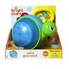 Bright Starts Roll and Glow Snail Toy, Multicolor Light-Up Crawling Toy for Babies, Interactive Sensory Toy